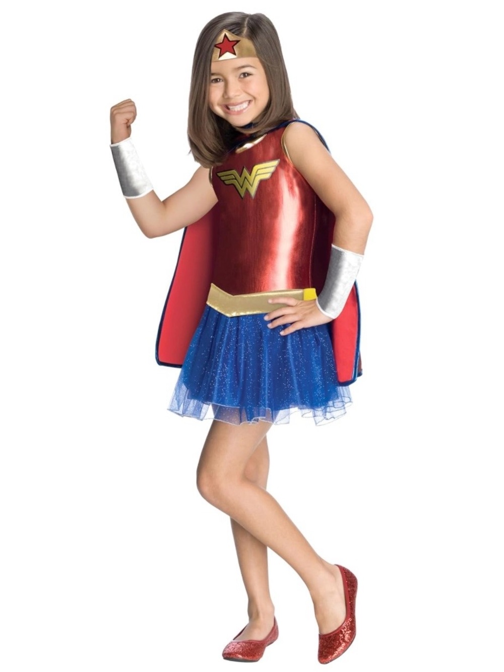 Wonder Woman Costume Tutu Dress for Kids, Girl's Small (4-6)